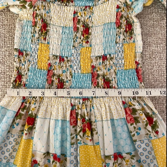 Floral Puff Sleeve Patchwork Nap Style Dress XS to S NWOT - Picture 5 of 10